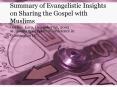 Summary of Evangelistic Insights on Sharing the Gospel with Muslims PowerPoint PPT Presentation