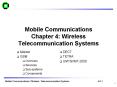 Mobile Communications Chapter 4: Wireless Telecommunication Systems PowerPoint PPT Presentation