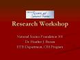 Research Workshop PowerPoint PPT Presentation