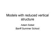 Models with reduced vertical structure