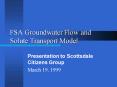 FSA Groundwater Flow and Solute Transport Model PowerPoint PPT Presentation