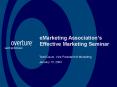 eMarketing Associations Effective Marketing Seminar PowerPoint PPT Presentation