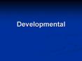 Developmental PowerPoint PPT Presentation