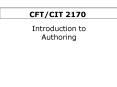 CFTCIT 2170 PowerPoint PPT Presentation