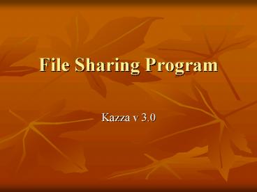 File Sharing Program