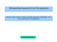 Distinguishing Arguments from Nonarguments