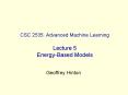 CSC 2535: Advanced Machine Learning Lecture 5 EnergyBased Models PowerPoint PPT Presentation