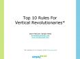 Top 10 Rules For Vertical Revolutionaries PowerPoint PPT Presentation