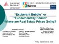 Exuberant Bubble or Fundamentally Sound Where are Real Estate Prices Going PowerPoint PPT Presentation