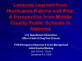 Lessons Learned from Hurricanes Katrina and Rita: A Perspective from Mobile County Public Schools in PowerPoint PPT Presentation