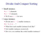 Divide-And-Conquer Sorting