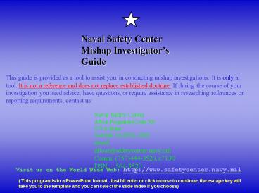 Naval Safety Center