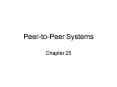 PeertoPeer Systems PowerPoint PPT Presentation