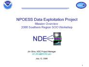 Jim Silva, NDE Project Manager