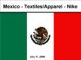Mexico TextilesApparel Nike PowerPoint PPT Presentation