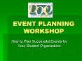 EVENT PLANNING WORKSHOP PowerPoint PPT Presentation