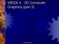 WEEK 4 : 3D Computer Graphics part 3 PowerPoint PPT Presentation