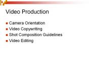 Video Production