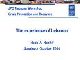 The experience of Lebanon PowerPoint PPT Presentation