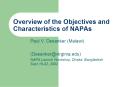 Overview of the Objectives and Characteristics of NAPAs PowerPoint PPT Presentation