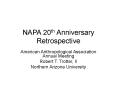 NAPA 20th Anniversary Retrospective PowerPoint PPT Presentation