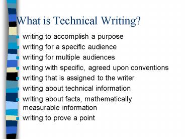 What is Technical Writing