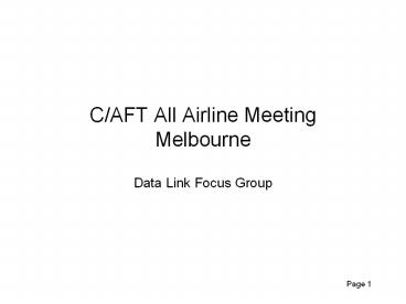 Airlines. Infrastructure. Airframe Manufacturers. Page 5