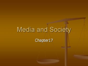 Media and Society