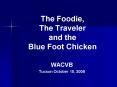 The Foodie, The Traveler and the Blue Foot Chicken PowerPoint PPT Presentation