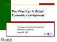 Best Practices in Retail Economic Development PowerPoint PPT Presentation