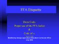 FFA Etiquette PowerPoint PPT Presentation