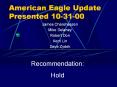 American Eagle Update Presented 10-31-00 PowerPoint PPT Presentation