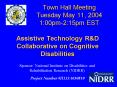 Town Hall Meeting Tuesday May 11, 2004 1:00pm2:15pm EST Assistive Technology R PowerPoint PPT Presentation