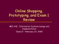 Online Shopping, Prototyping, and Exam 1 Review PowerPoint PPT Presentation