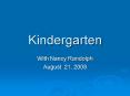 Kindergarten PowerPoint PPT Presentation