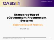 StandardsBased eGovernment Procurement Systems