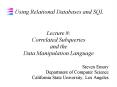 Using Relational Databases and SQL PowerPoint PPT Presentation