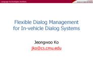 Flexible Dialog Management for In-vehicle Dialog Systems