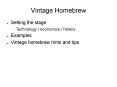 Vintage Homebrew PowerPoint PPT Presentation