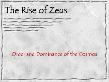 The Rise of Zeus