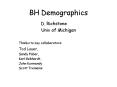 BH Demographics PowerPoint PPT Presentation