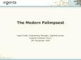 The Modern Palimpsest PowerPoint PPT Presentation