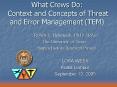 What Crews Do: Context and Concepts of Threat and Error Management TEM PowerPoint PPT Presentation