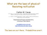 What are the laws of physics?