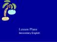 Lesson Plans PowerPoint PPT Presentation