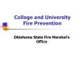 College and University Fire Prevention PowerPoint PPT Presentation