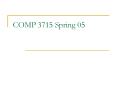 COMP 3715 Spring 05 PowerPoint PPT Presentation