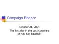 Campaign Finance PowerPoint PPT Presentation