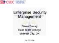 Enterprise Security Management PowerPoint PPT Presentation