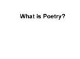 ... away an interrupted cry. Came over houses ... Poetry i PowerPoint PPT Presentation